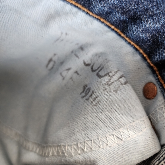 LEVI'S x VINTAGE 514 Super Low Rise Flare Jeans USA Made size‎ M/7 - Picture 6 of 8